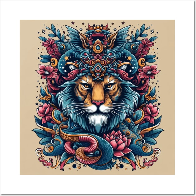 lion illustration Wall Art by dr.dre45_